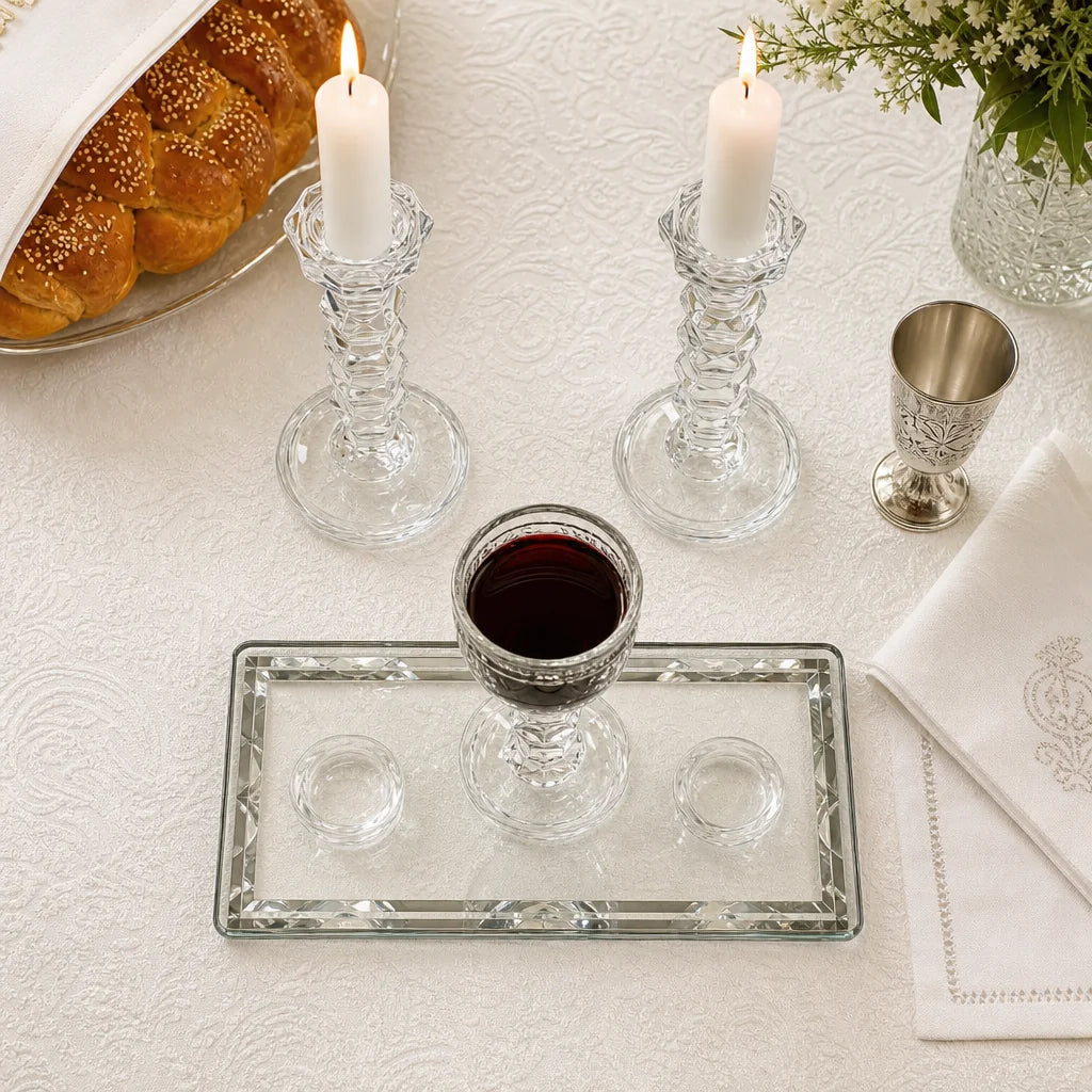 kiddush-set-crystal - overhead view
